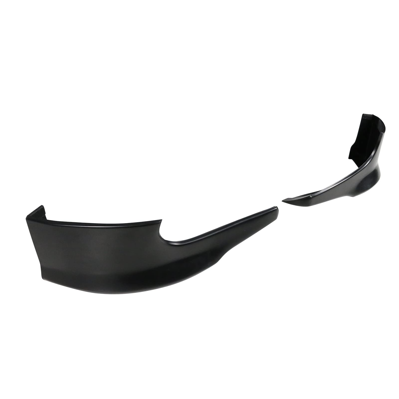 IKON MOTORSPORTS Front Bumper Lip Splitter for 2006-2010 Dodge Charger - Unpainted Black PU Valance Chin Spoiler (2-Piece Set) - Aggressive Style Upgrade for Street Racing & Car Shows