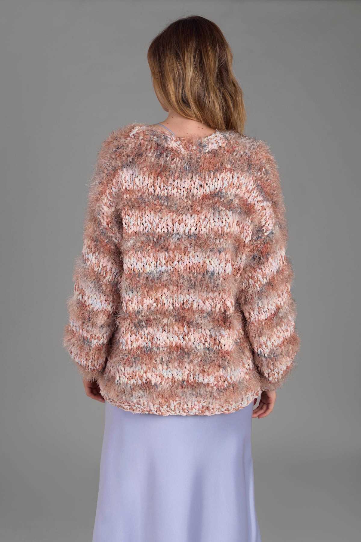 Hand Knit Eyelash Cardigan for Women - Soft & Cozy Sweater for Fall & Winter - Perfect for Casual Outfits, Date Nights & Home Relaxation