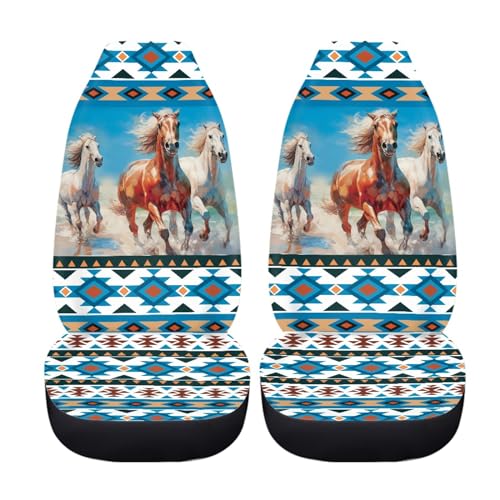 Blue Geometric Horse