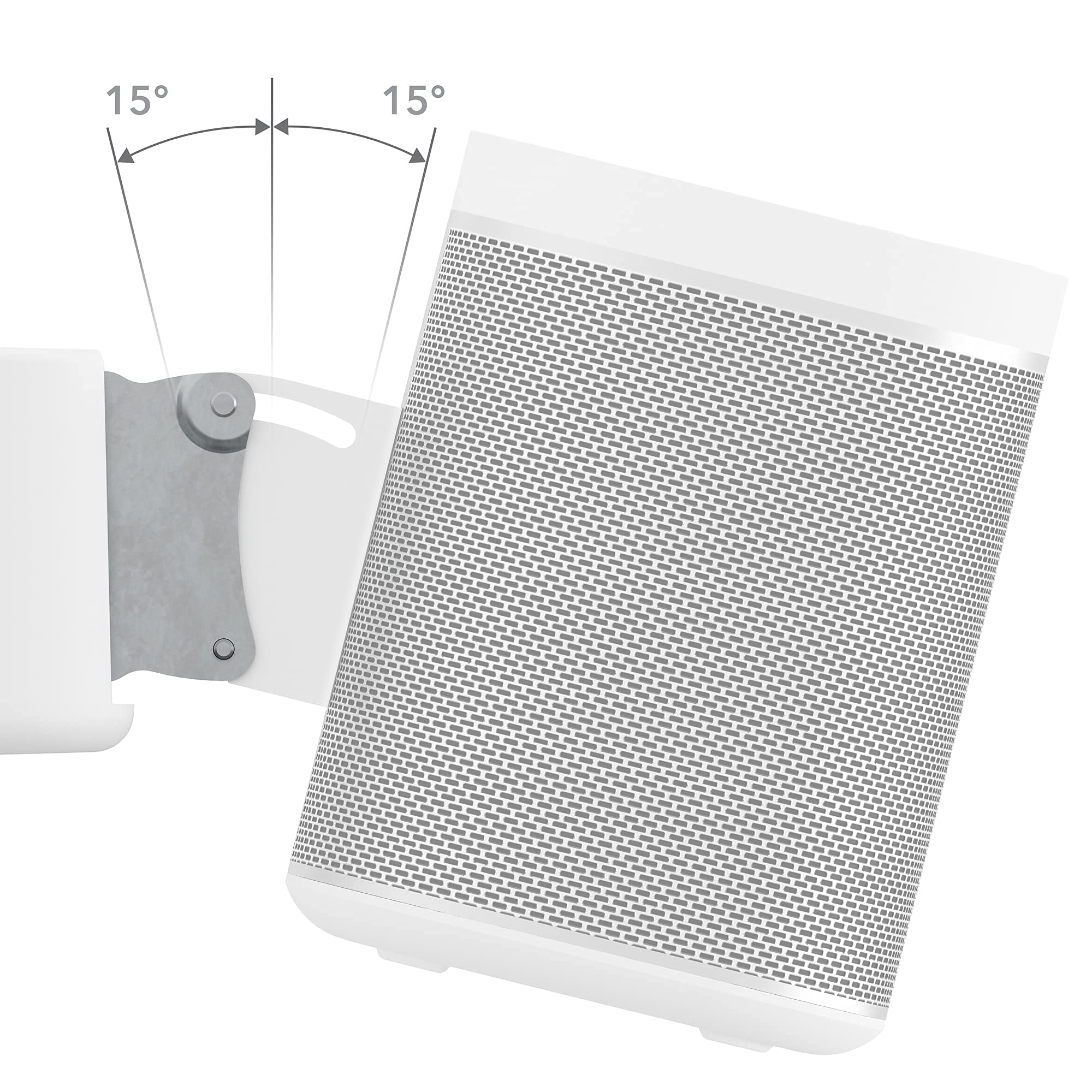 AK55W-A White Speaker Wall Mount Pair - Compatible with Sonos, Bose, JBL & More - Secure Installation for Home Theater, Studio & Outdoor Use
