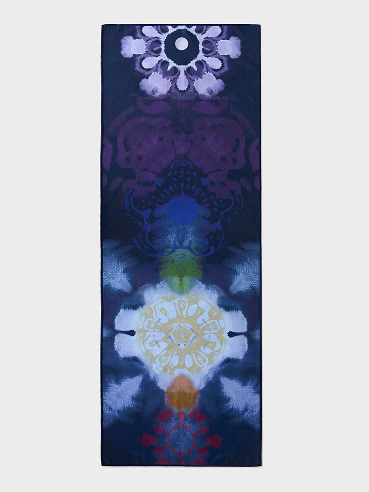 Manduka Yogitoes Yoga Mat Towel - Non-Slip Yoga Towel with Chakra Design for Hot Yoga, Pilates & Workouts - Perfect for Home & Studio Use