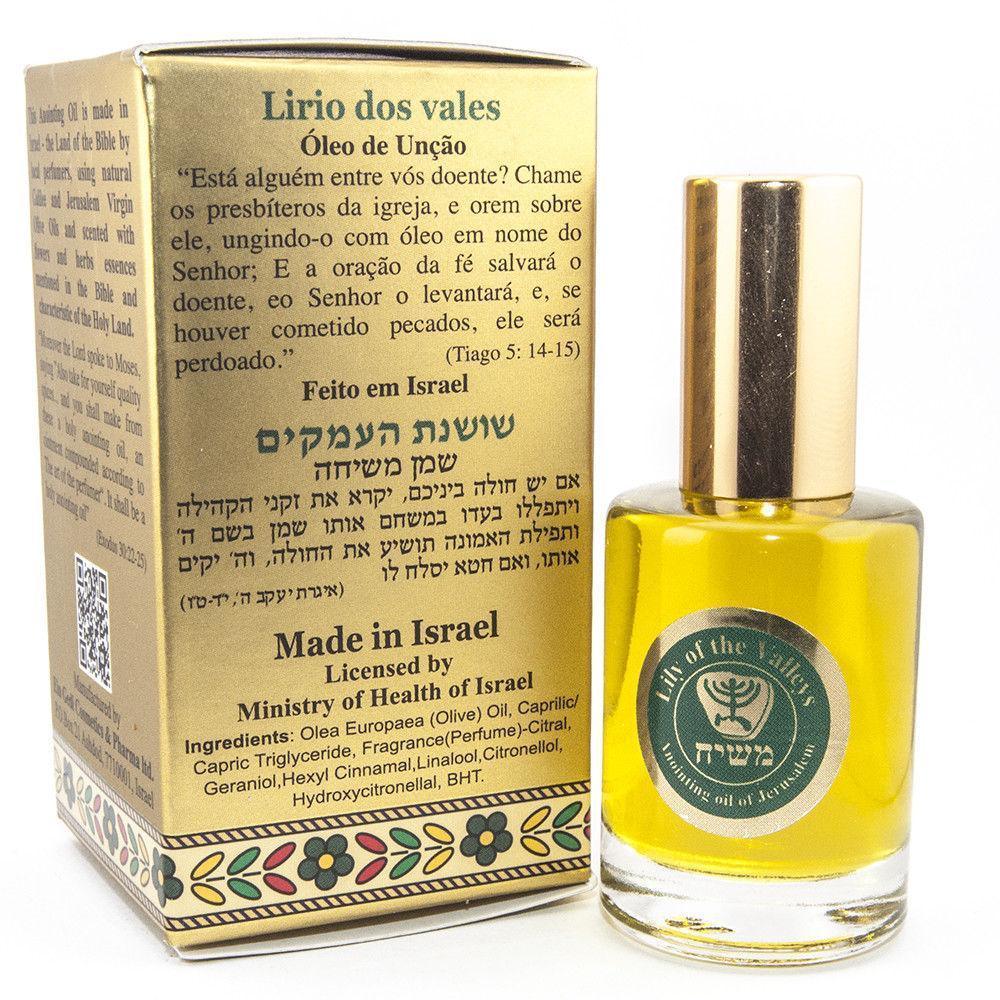 Ein Gedi Anointing Oil - Lily of the Valleys Blessing from Jerusalem (0.4 fl oz) | Spiritual Prayer, Religious Ceremonies & Home Blessings