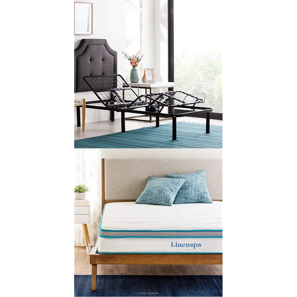 Linenspa Adjustable Bed Base with Motorized Head & Foot Incline - 8