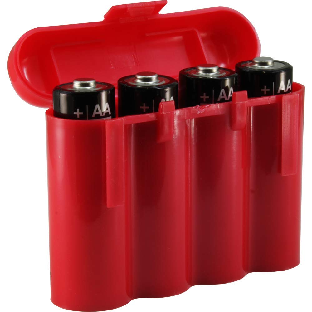 Energizer AA Alkaline Batteries (12-Pack) with 3 Red AA Battery Holders - Perfect for Toys, Flashlights, and Remote Controls