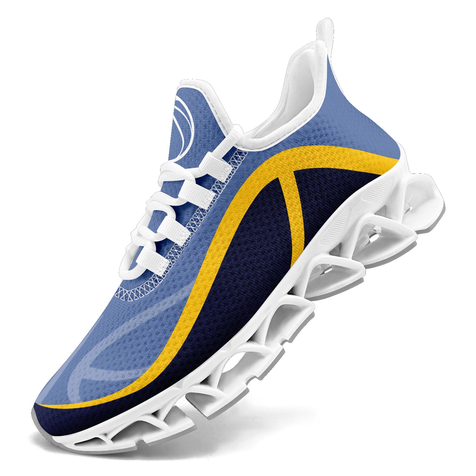 Custom Blue & Yellow Maxsoul Personalized Sneakers - Lightweight Comfortable Walking Shoes for Men & Women - Perfect for Running, Gym Workouts & Casual Wear (Style: FN003XD D020391, Size 11)
