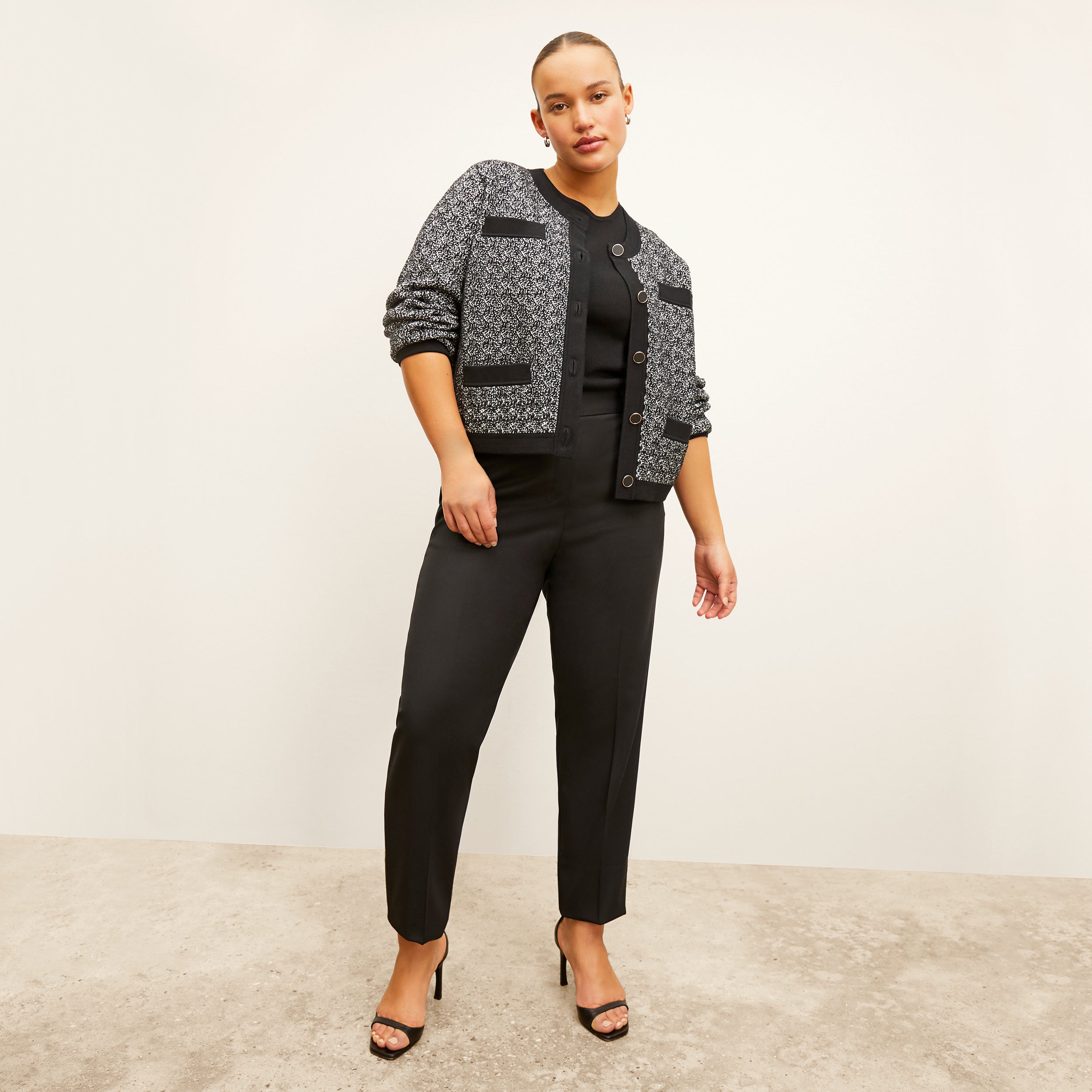 Mejia Washable Wool Twill Pants for Men & Women - Classic Black Trousers for Office, Travel & Casual Wear