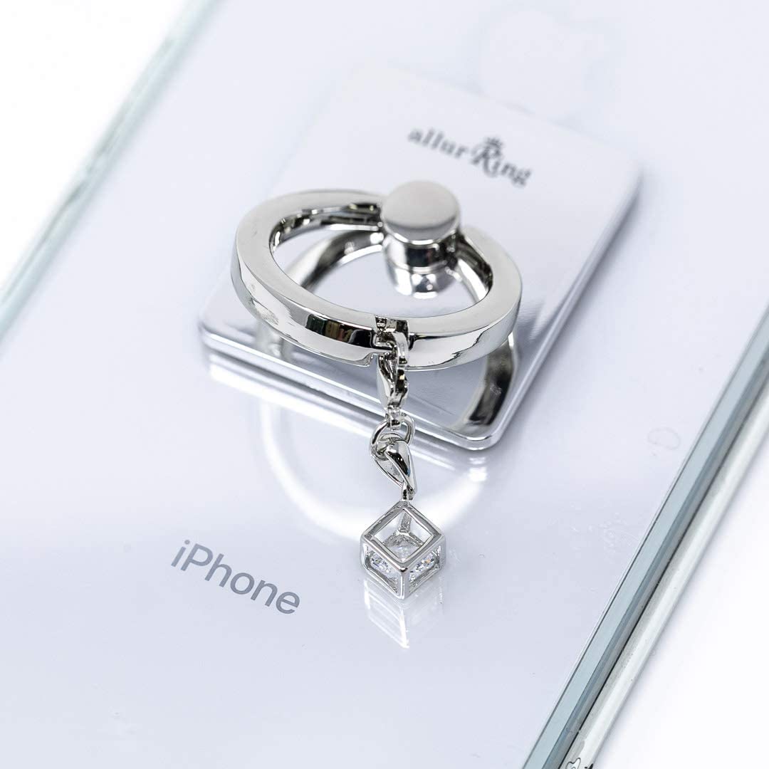 360° Rotating Phone Ring Holder - Silver Stand & Kickstand for Secure Grip - Perfect for Watching Videos & Selfies