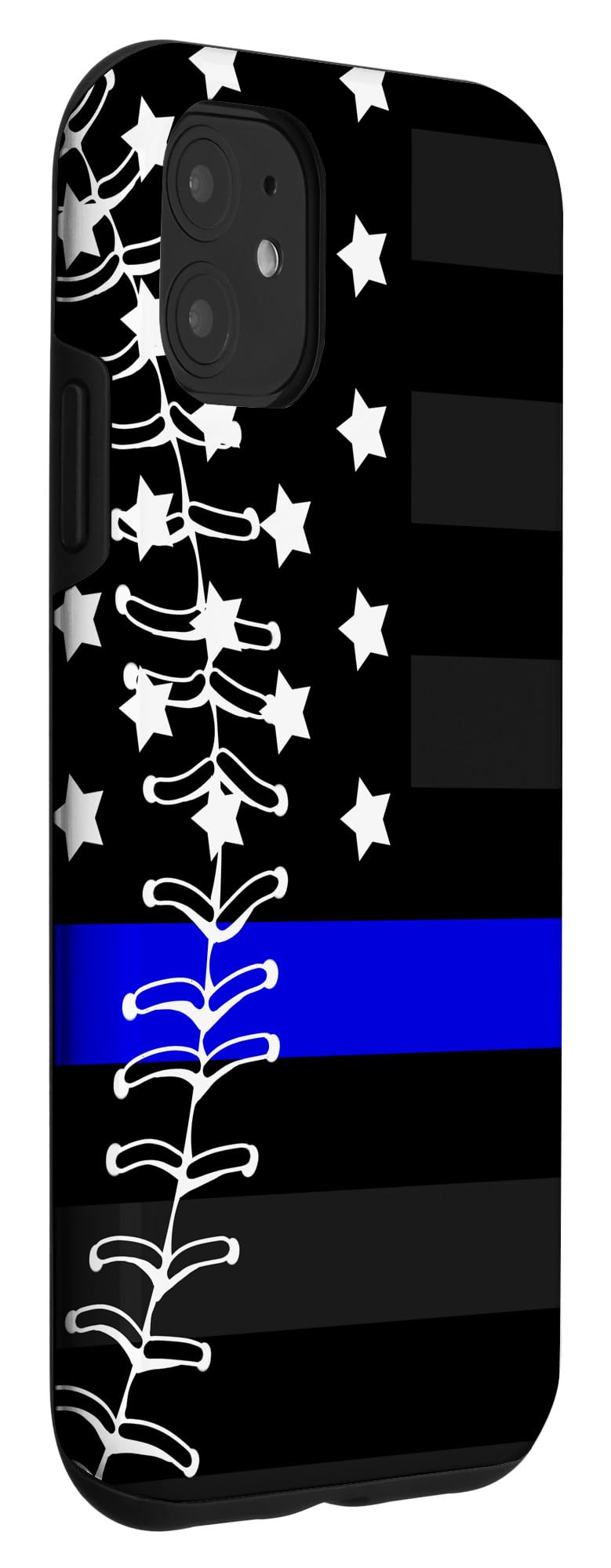 iPhone 11 Case - Thin Blue Line American Flag Police Officer Gift - Durable Protective Cover for Law Enforcement, First Responders & Supporters - Perfect for Duty, Everyday Use & Showing Patriotism