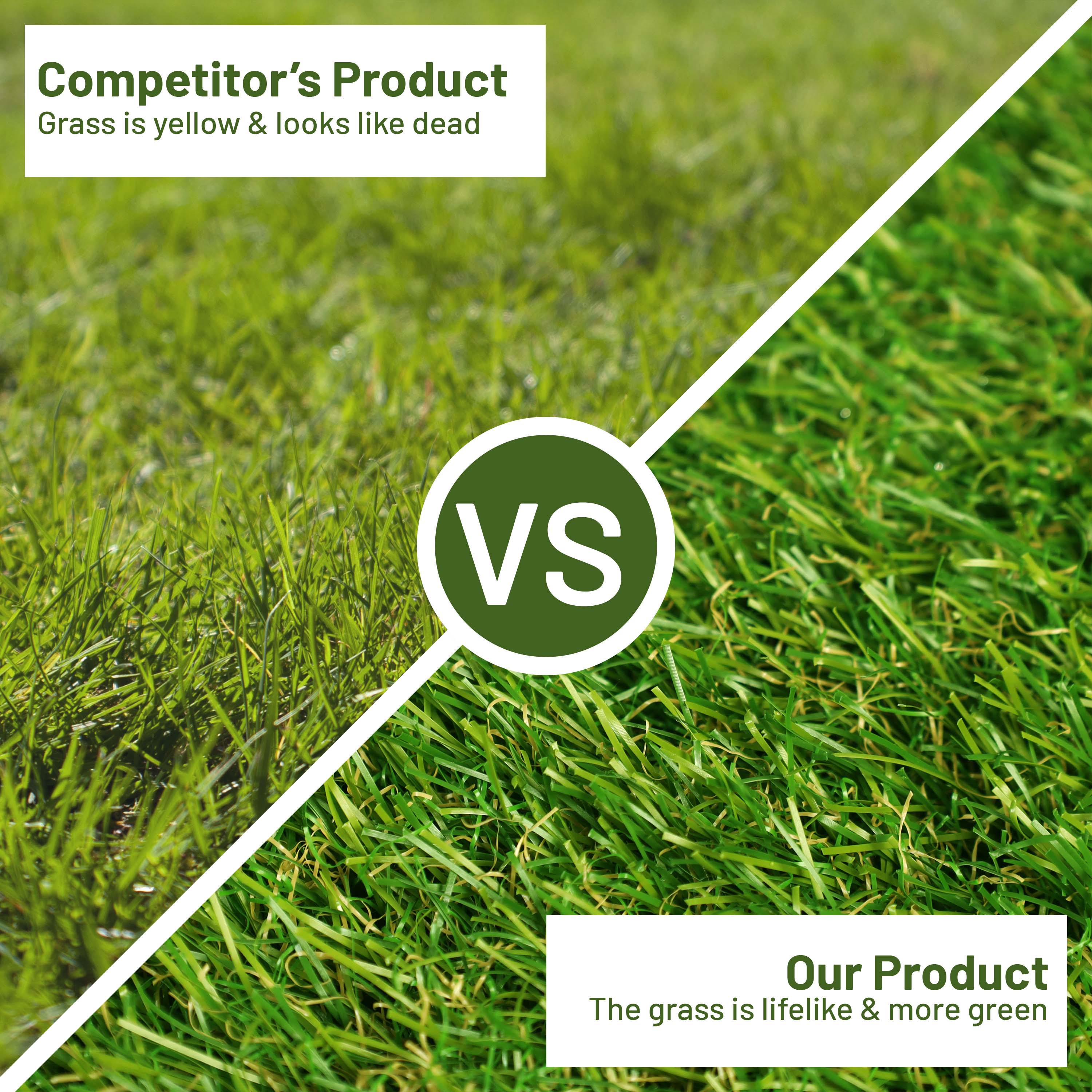 Premium Artificial Grass Rug Set of 6 - Indoor/Outdoor Synthetic Turf Carpet - Perfect for Patio, Balcony, Playroom & Home Decor
