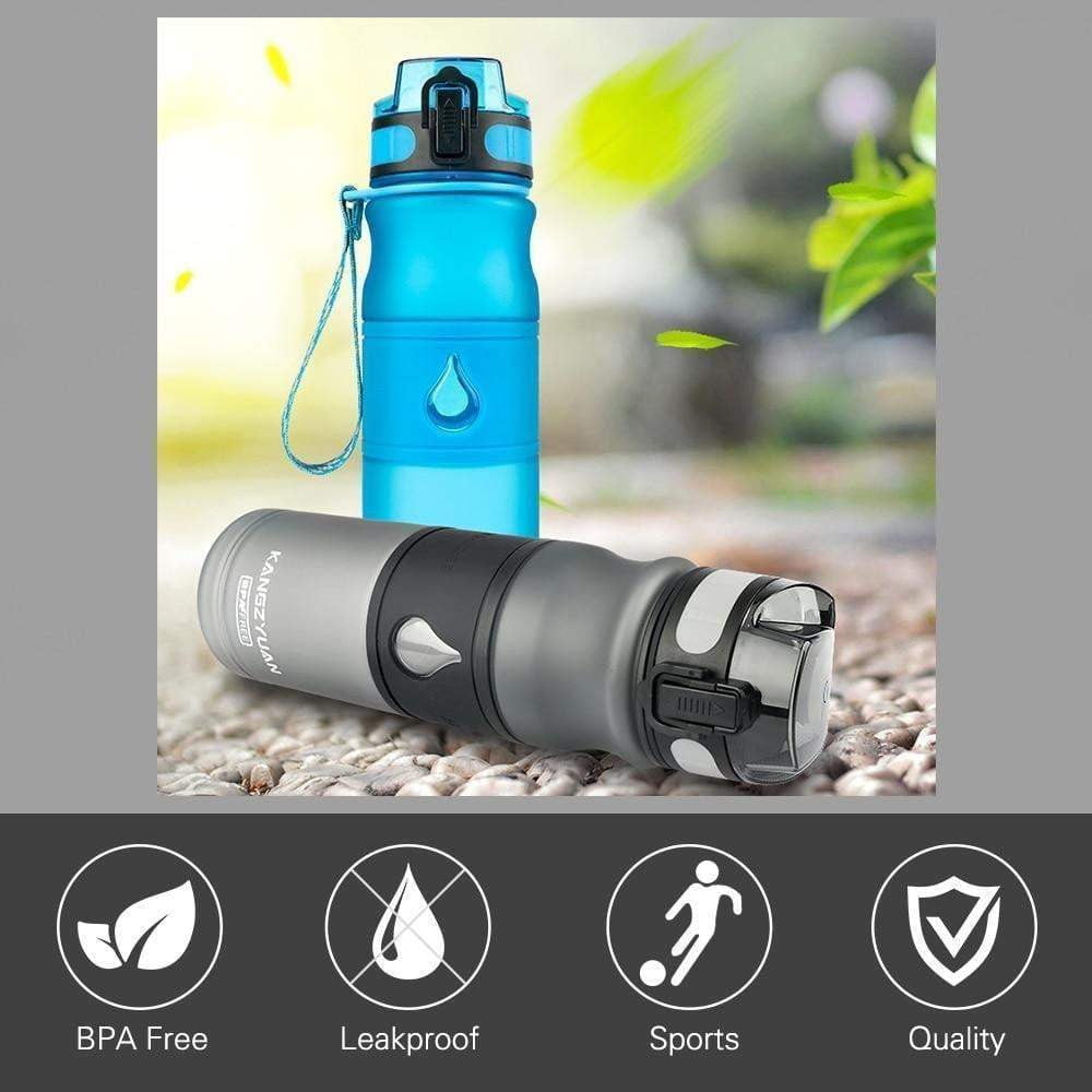BPA-Free Sports Water Bottle with Flip Top Lid - 18 fl oz (530 ml) Leak Proof & Durable Plastic for Gym, Hiking & Outdoor Activities