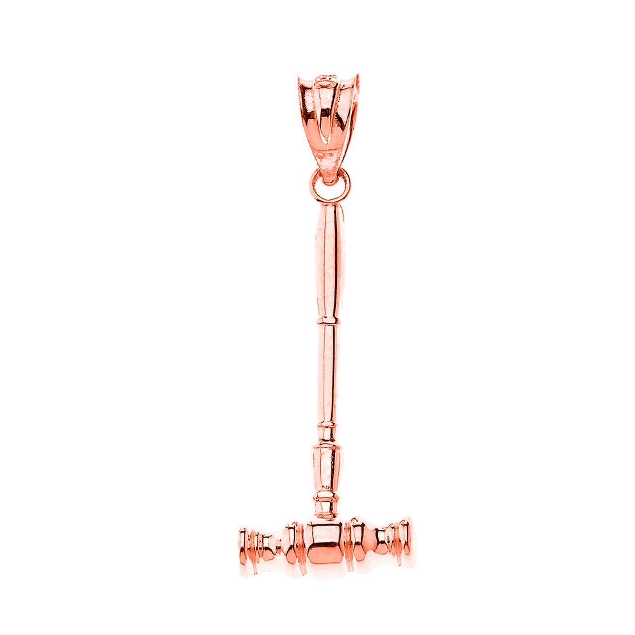 Certified 14K Gold Gavel Hammer Pendant Necklace - Perfect for Judges, Lawyers & Court Professionals - Elegant Jewelry Gift for Legal Graduates & Courtroom Professionals