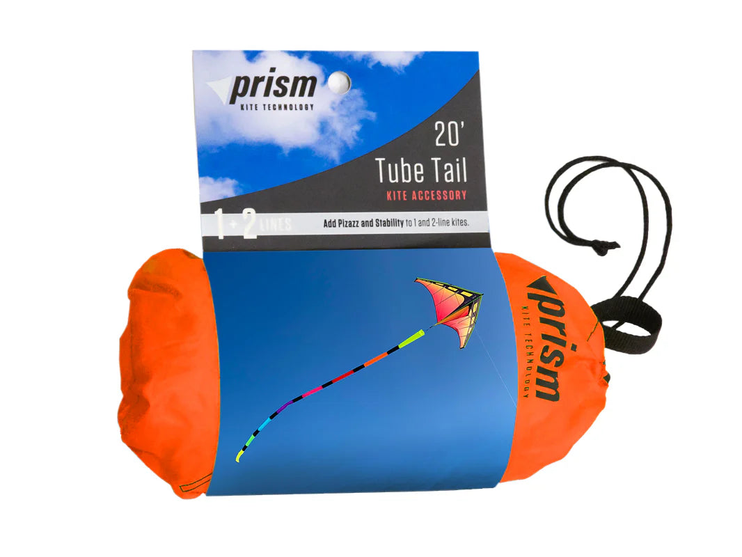 Prism 20' Tube Tail Rainbow - Colorful Reflective Paracord Accessory for Outdoor Gear, Camping, Hiking & Survival Kits