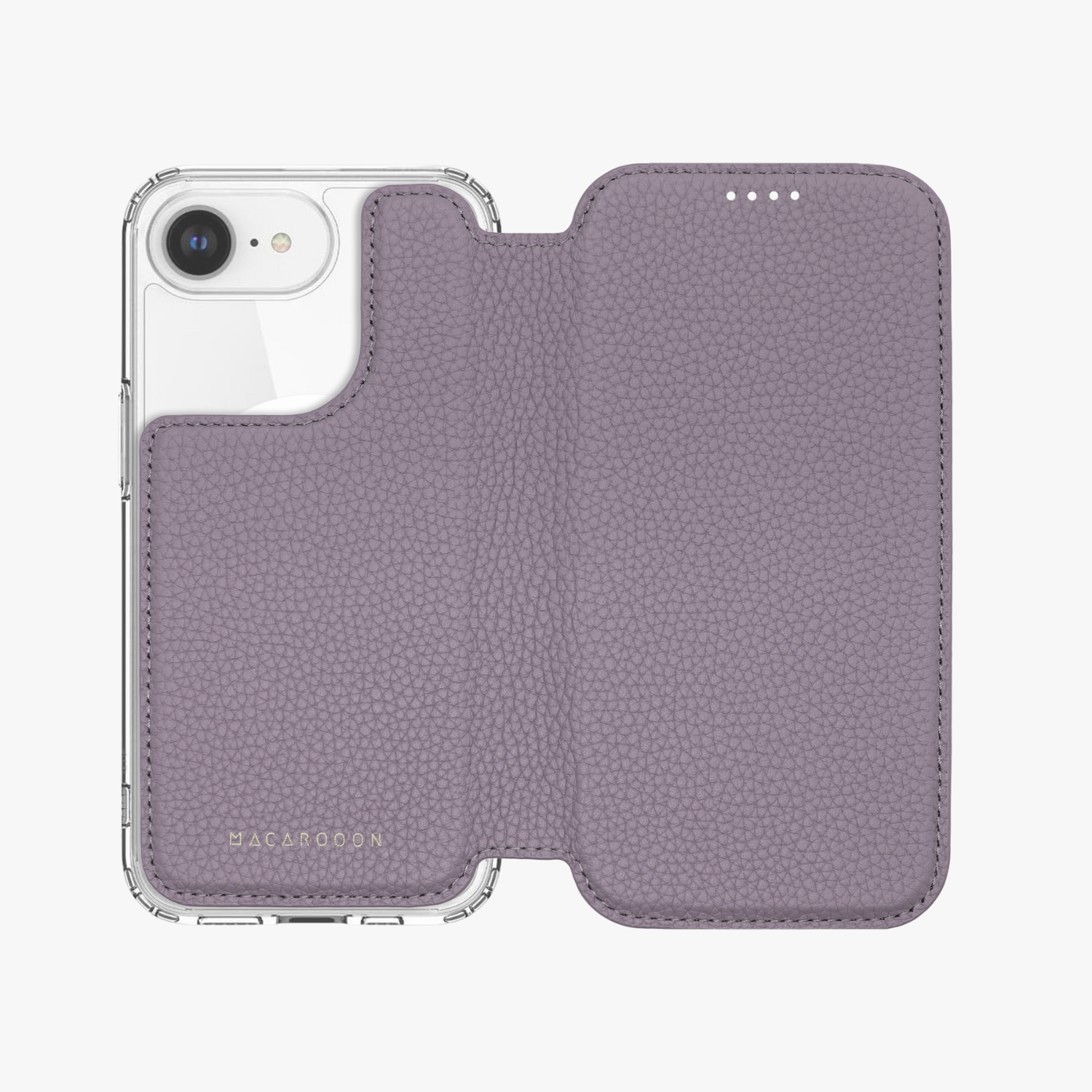 Premium iPhone 16e MagSafe Leather Flip Cover with Clear Case - Slim Protection & Wireless Charging Compatible - Perfect for Work, Travel & Everyday Use