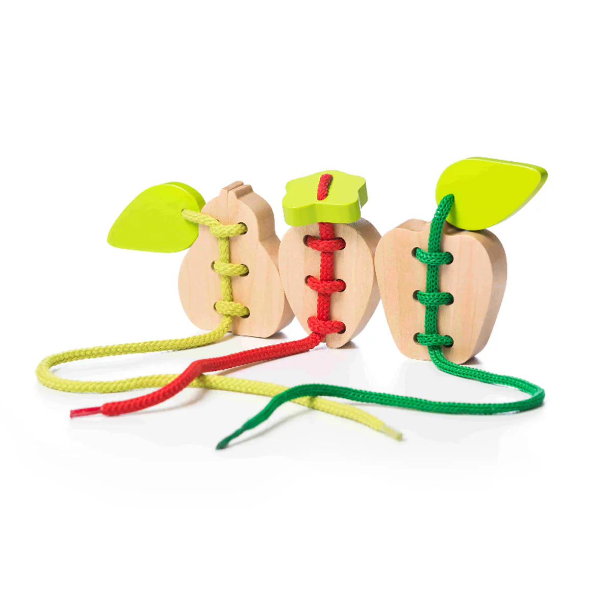 Cubika Wooden Lacing Toy for Kids - Montessori Learning & Fine Motor Skills Development - Educational Stringing Beads Activity for Toddlers & Preschoolers - Perfect for Classroom, Travel & Home Play