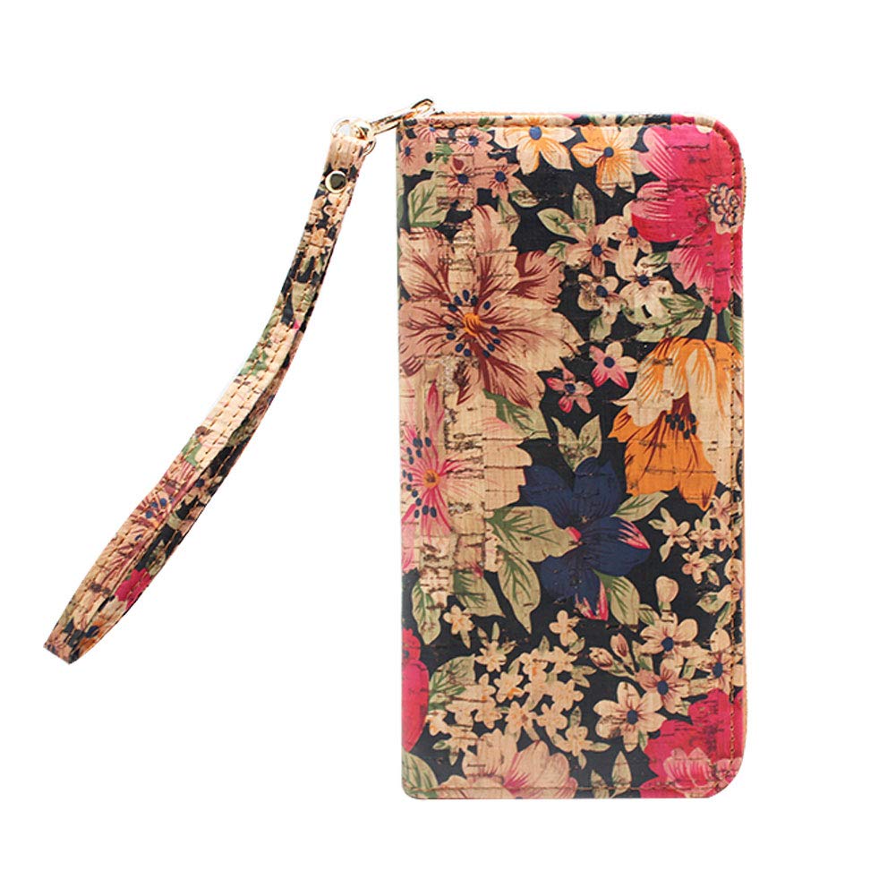 Boshiho Vegan Cork Wallet for Women - Eco-Friendly Smartphone Clutch Purse with Card Holder & RFID Protection | Perfect for Travel, Shopping, and Everyday Use