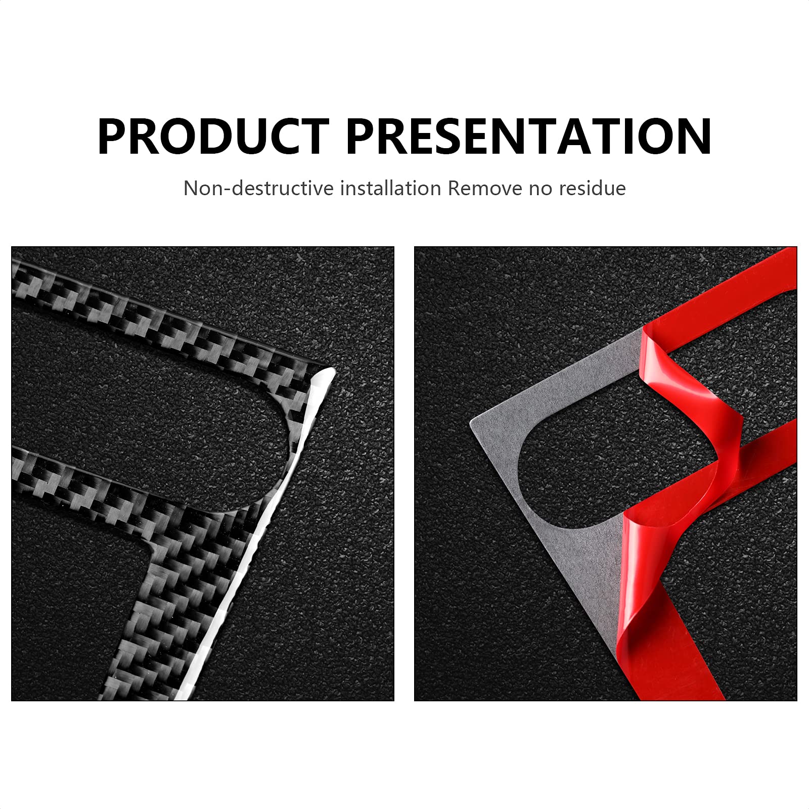 Carbon Fiber AC Control Panel Cover for 2005-2009 Ford Mustang GT & Shelby - Durable Sticker Accessory for Dash Protection & Interior Upgrade - Perfect for Car Enthusiasts & Customization Projects