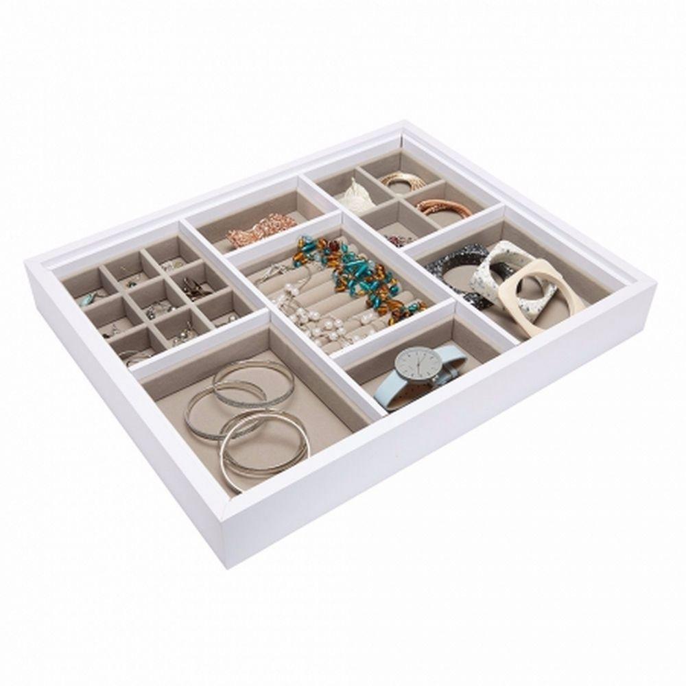 Urburn Medium Jewelry Tray for Elfa Drawers - White Organizer for Necklaces, Rings & Earrings | Perfect for Bedroom Vanity & Closet Storage