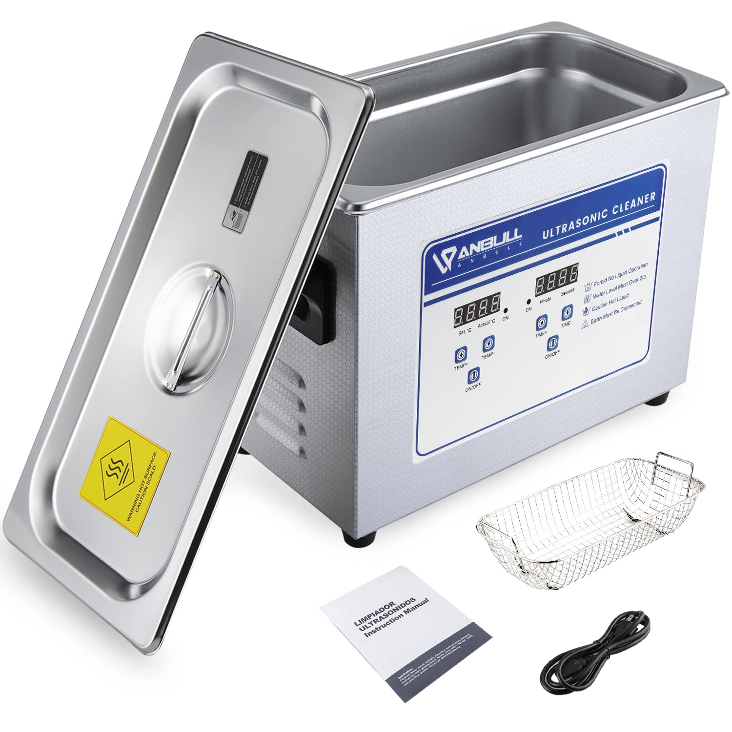 4.5L Ultrasonic Cleaner for Jewelry, Glasses & Dentures | Professional Stain Removal & Deep Cleaning | Home & Commercial Use