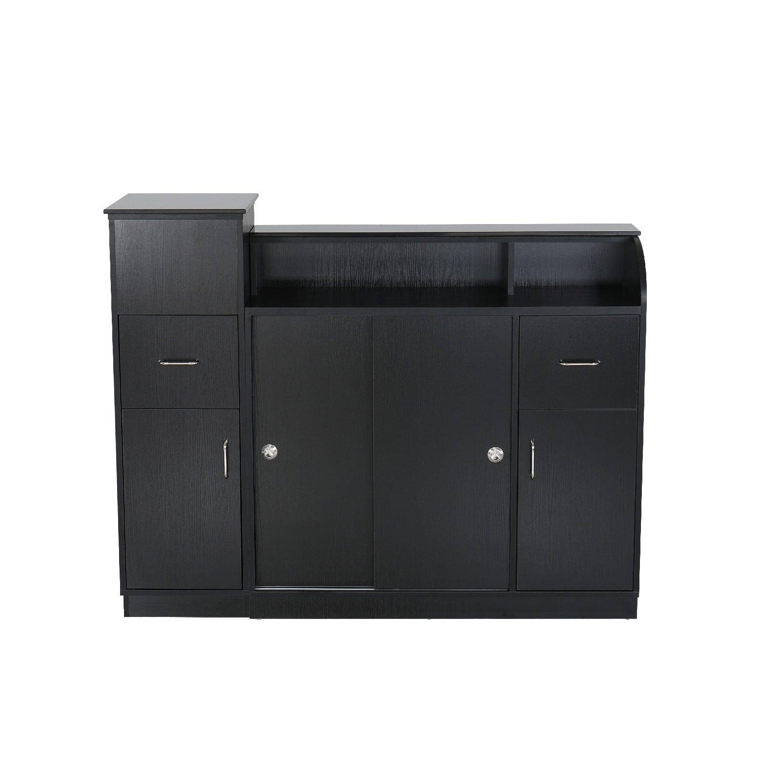 Modern Reception Desk for Office & Business - GLASGLOW Style, Durable & Stylish Front Desk for Hotels, Corporate Lobbies & Waiting Areas