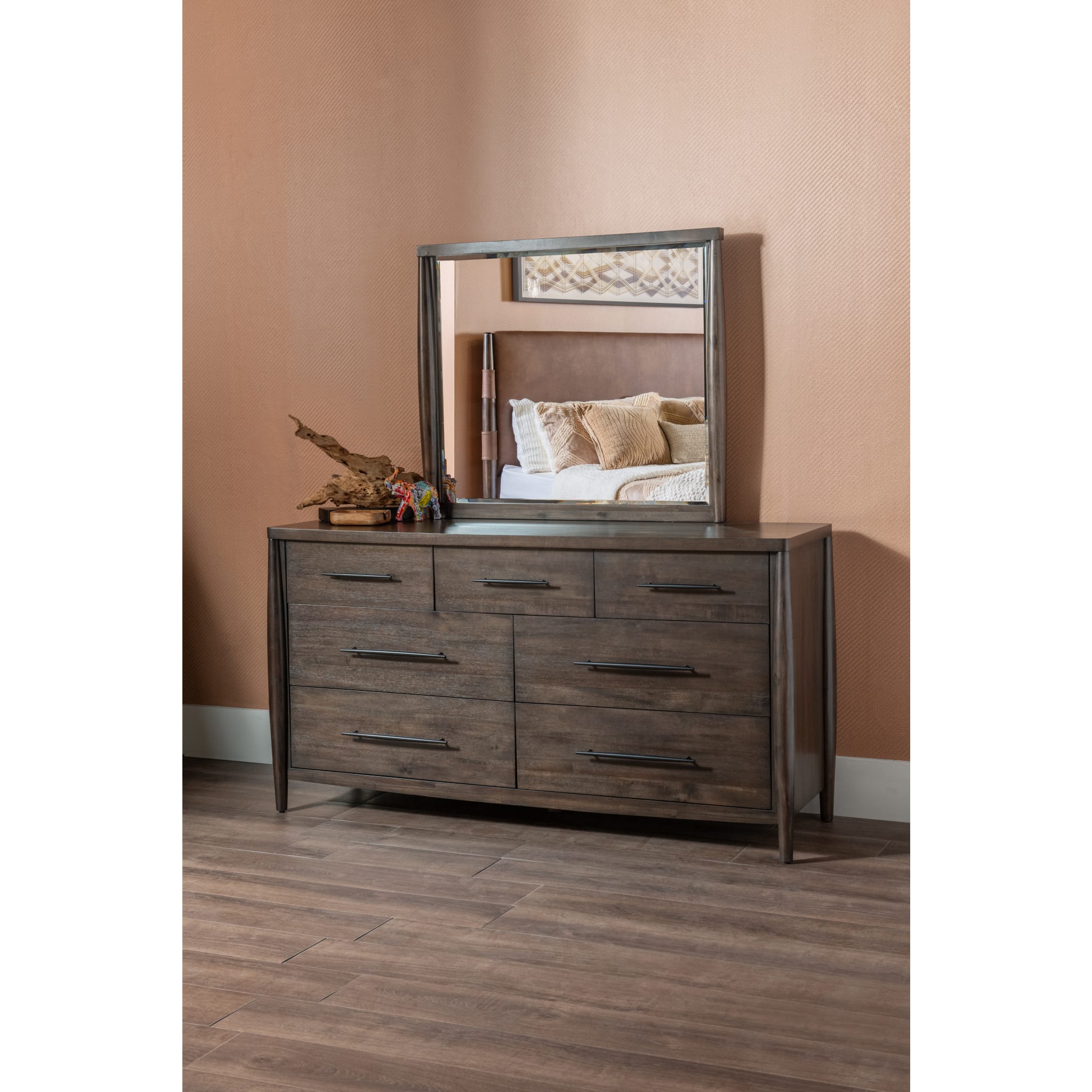 Koko Seven Drawer Acacia Wood Dresser - Solid Wood Bedroom Furniture with Spacious Storage for Clothes, Blankets & Accessories | Perfect for Master Bedroom, Guest Room & Nursery Organization