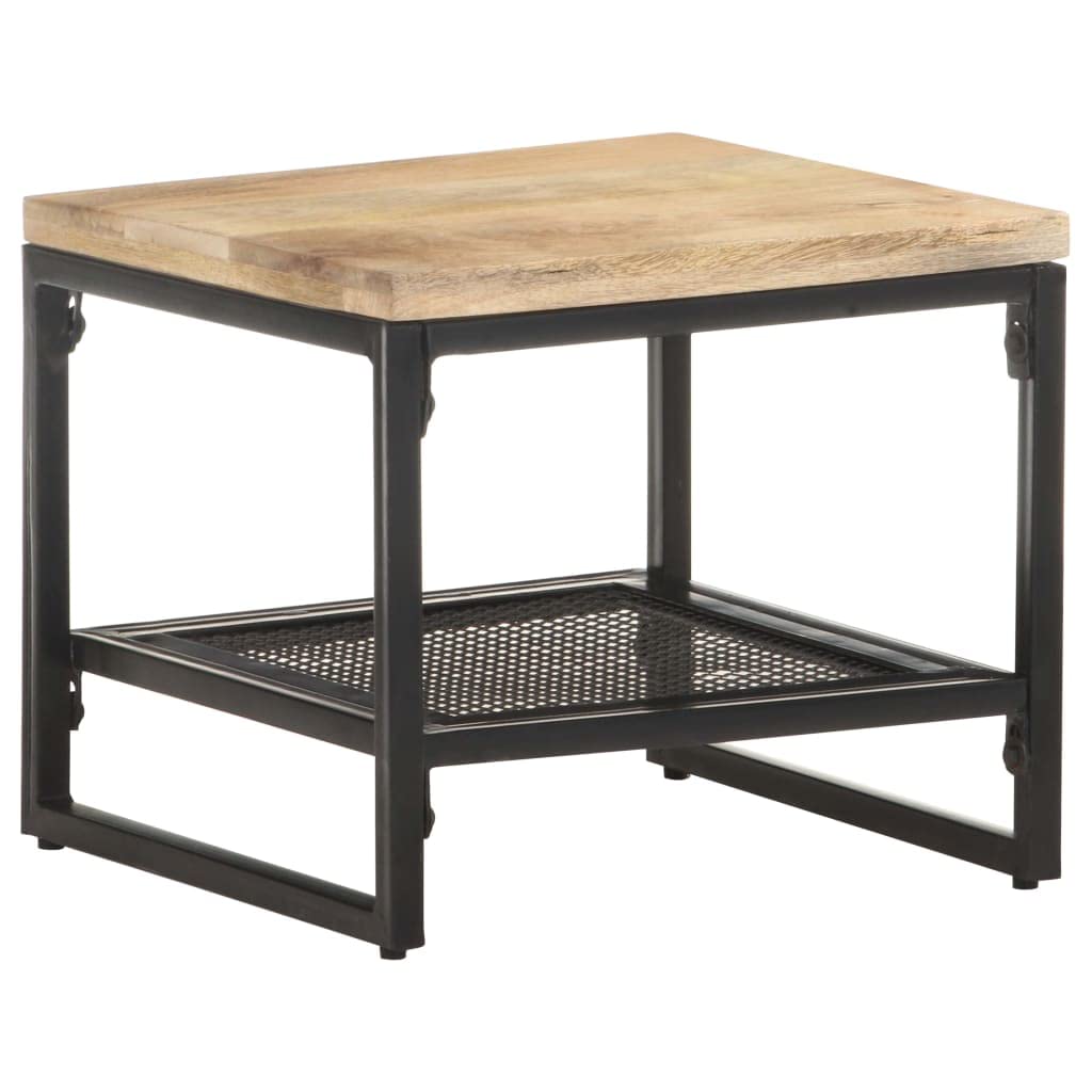 Solid Mango Wood Side Table - 15.7