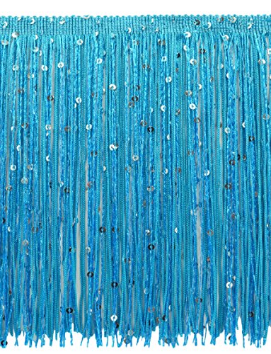 Turquoise Blue with Sequins #04S (Dark Sky Blue)