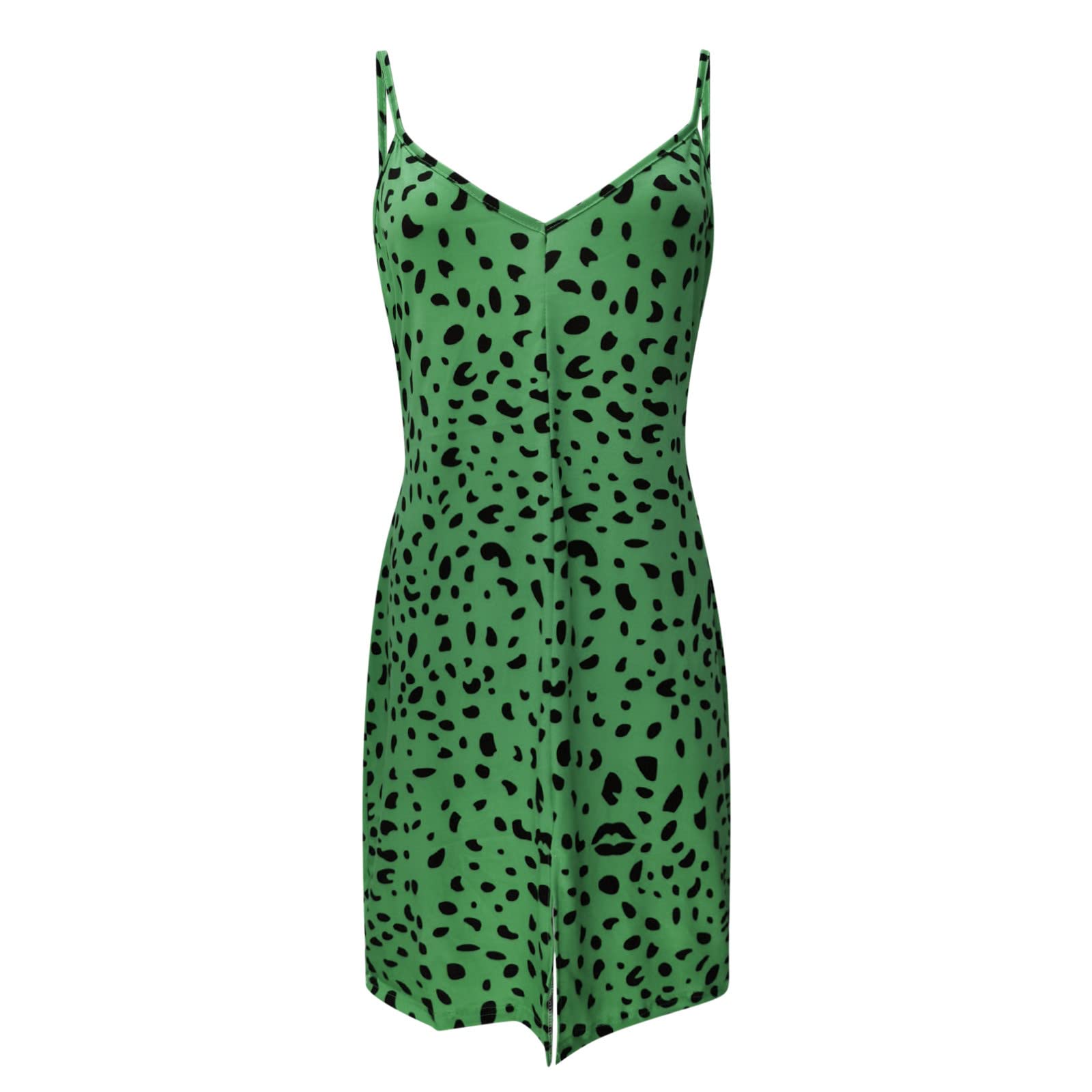 Women's Summer Casual Loose Leopard Print Mini Dress - Elegant Sleeveless Camisole Sundress for Beach, Vacation & Party Wear