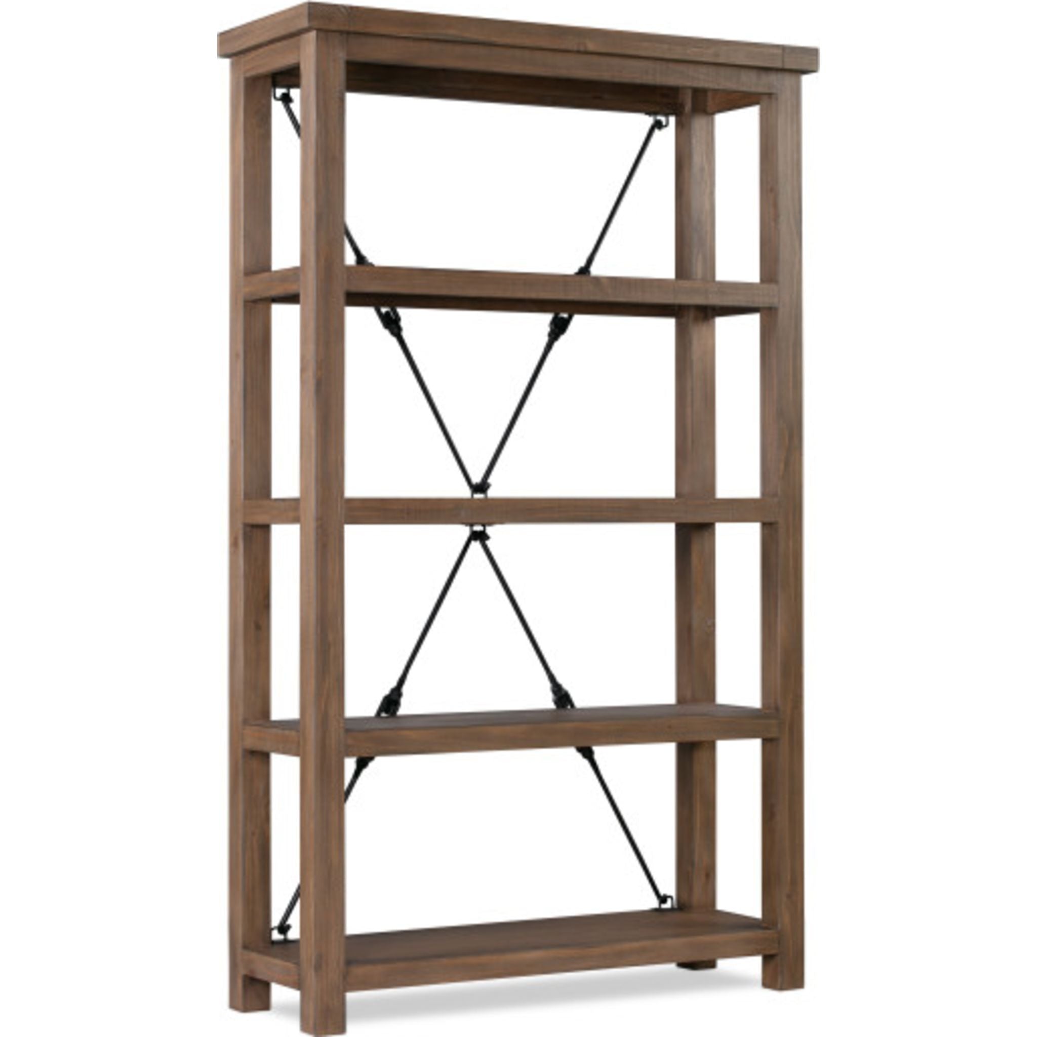 Flint Oak Autumn Shelving Unit - Rustic Wooden Bookshelf for Home & Office Organization | Perfect for Living Room, Bedroom, and Study Decor