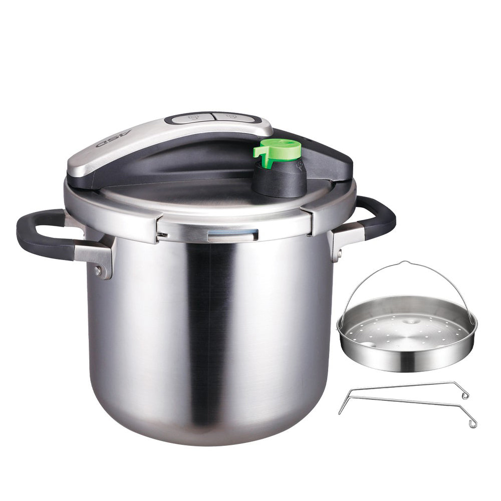 ASD 6L 3-Ply 18/10 Stainless Steel Ultra Fast Pressure Cooker - Safe & Durable for Quick Cooking - Perfect for Soups, Stews & Meal Prep in Kitchens