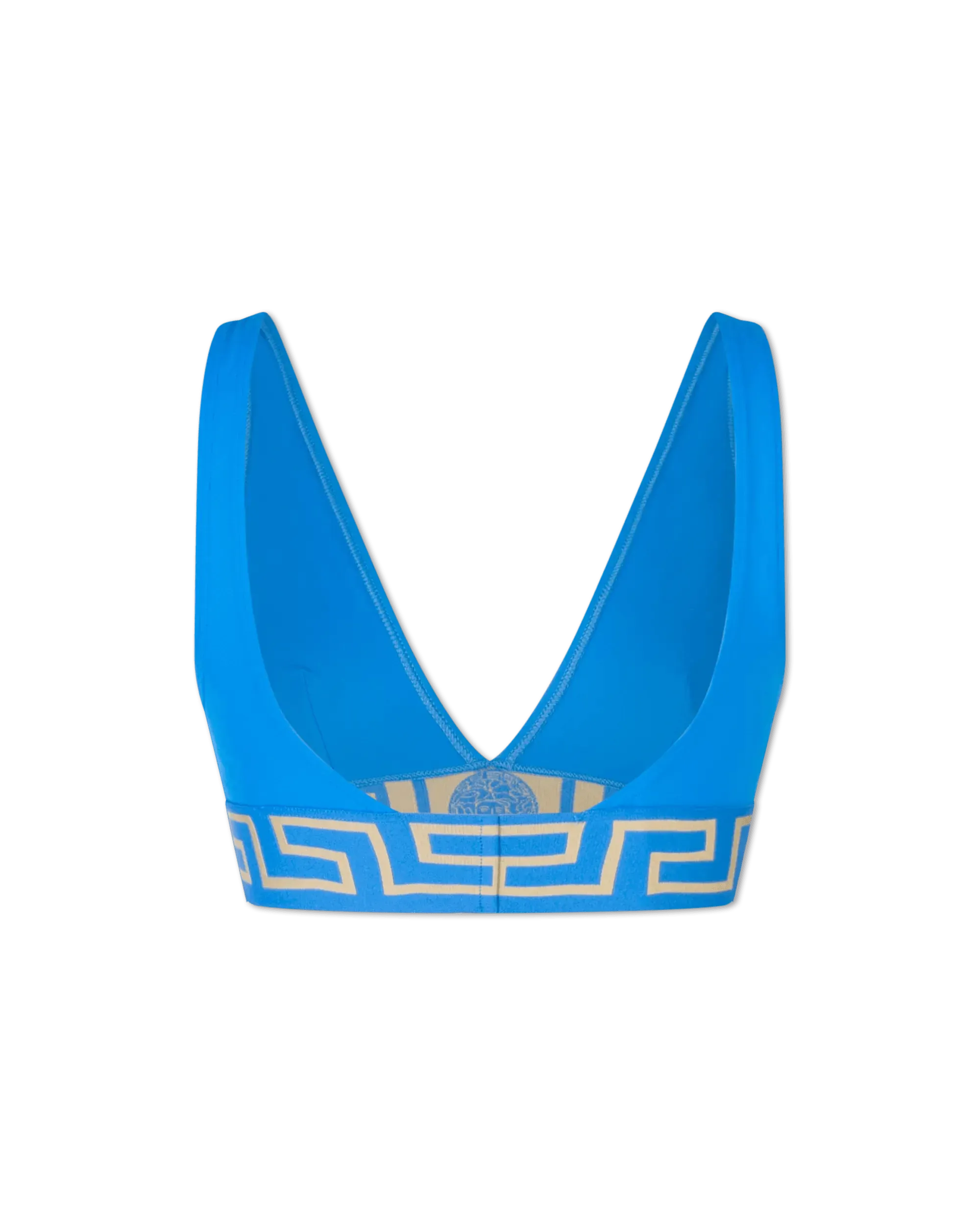 Greek Key V Neck Bikini Top - Women's Stylish Swimwear for Beach & Pool - Perfect for Summer Vacations and Tropical Getaways