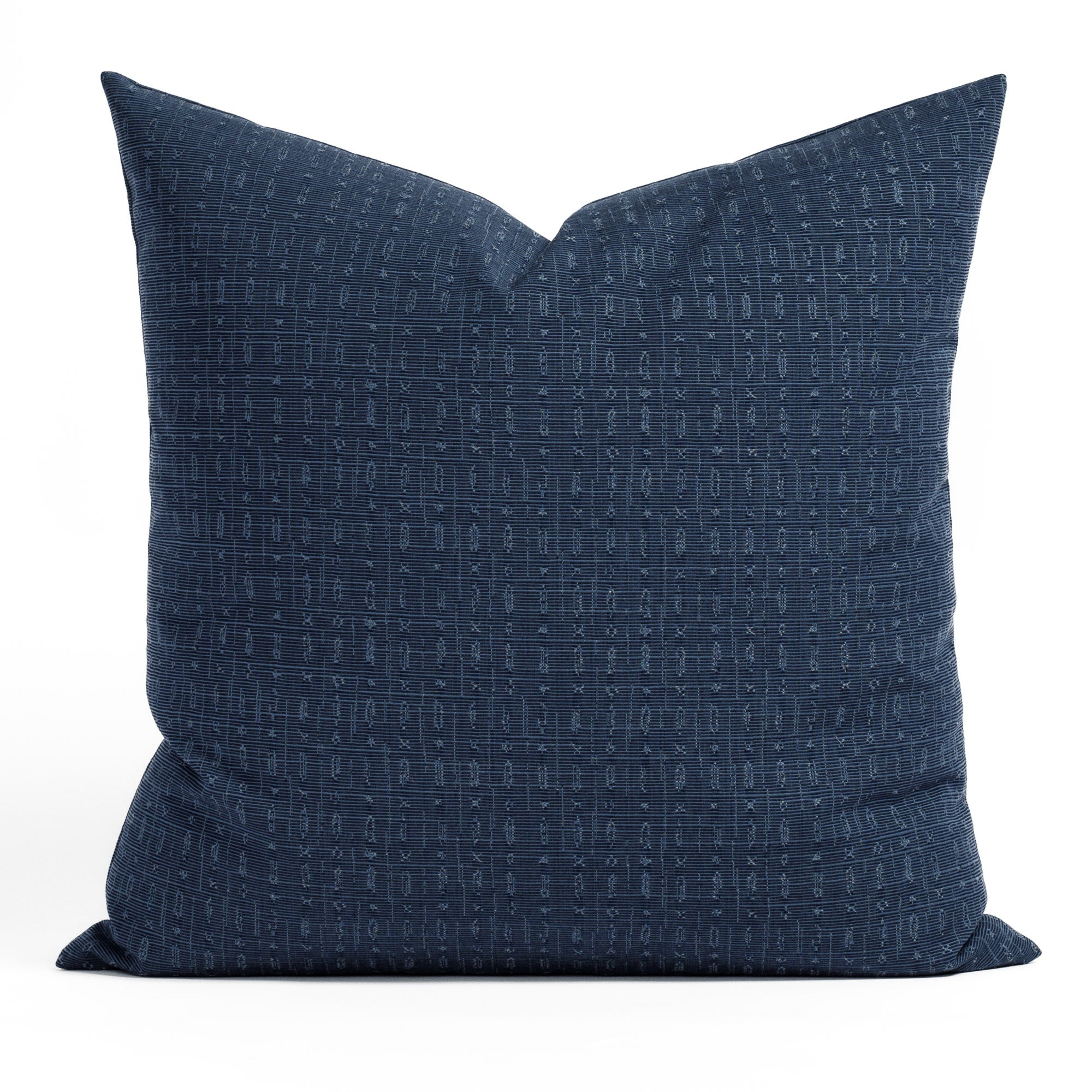Embrace 22x22 Outdoor Pillow in Indigo - Waterproof Decorative Throw Pillow for Patio Furniture, Garden, Poolside & Porch