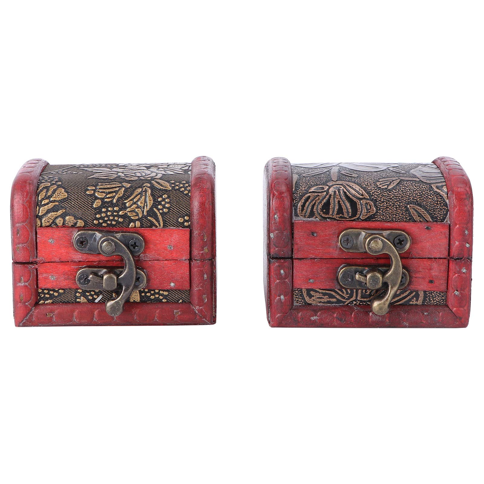 DOITOOL 2-Piece Set European Style Wooden Storage Box - Decorative Gift Box for Candy, Jewelry, Tea & Spices | Perfect for Home Decor, Wedding Favors & Party Treats