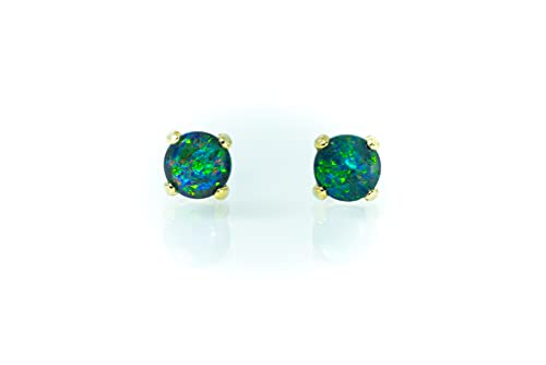 Yellow Gold Plated with More Green/Blue