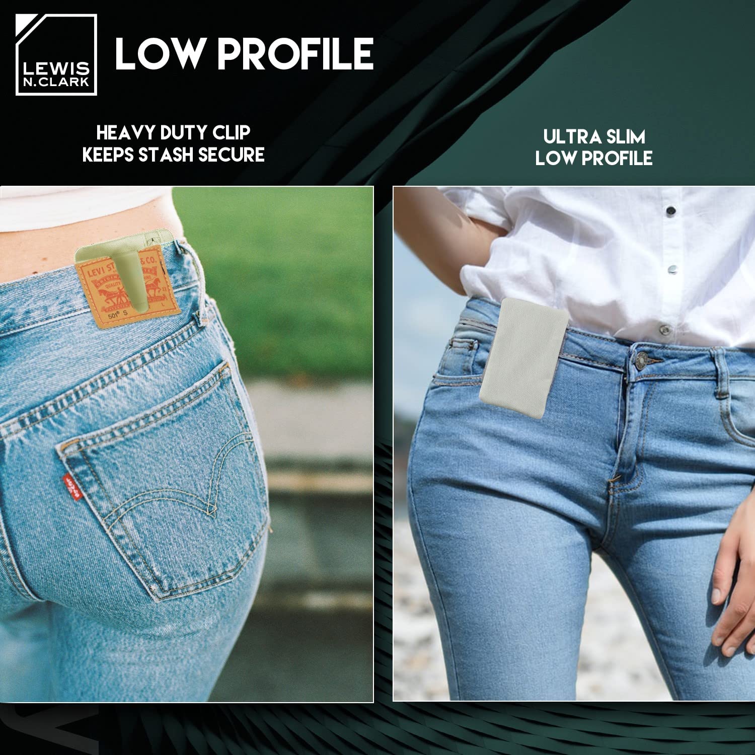 Lewis N. Clark RFID Blocking Hidden Money Belt - Slim Travel Pouch with Credit Card & ID Holder for Women & Men - Perfect for International Travel, Airport Security & Theft Protection