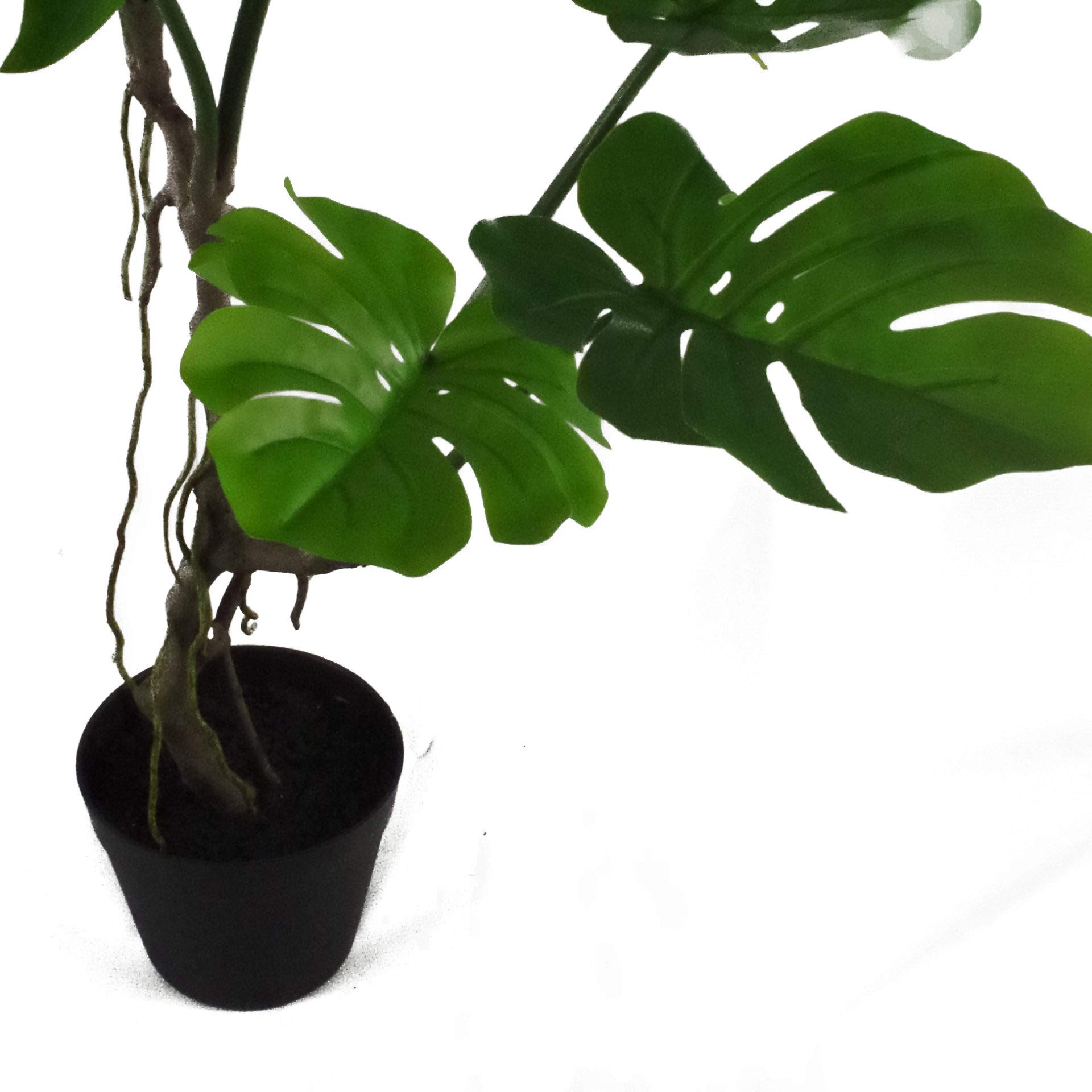 70cm Artificial Monstera Stem Plant - Realistic Twisted Leaf Design for Home Decor, Office, Wedding & Party Arrangements