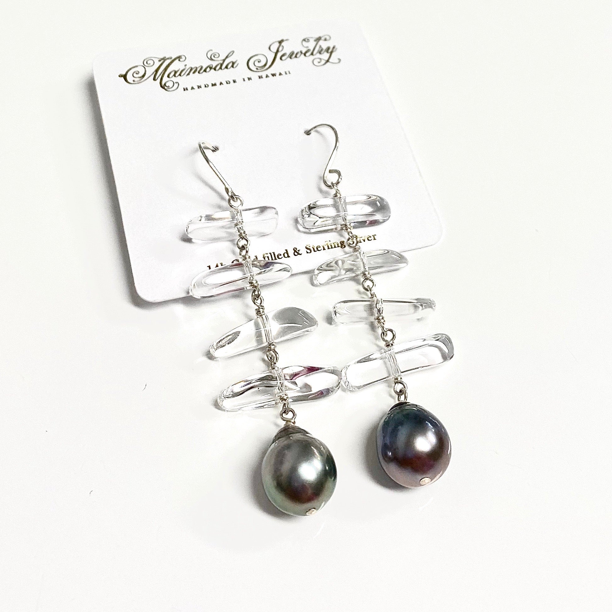 Elegant Tahitian Pearl Earrings CAMILLE (E574) - Perfect for Weddings, Parties & Special Occasions