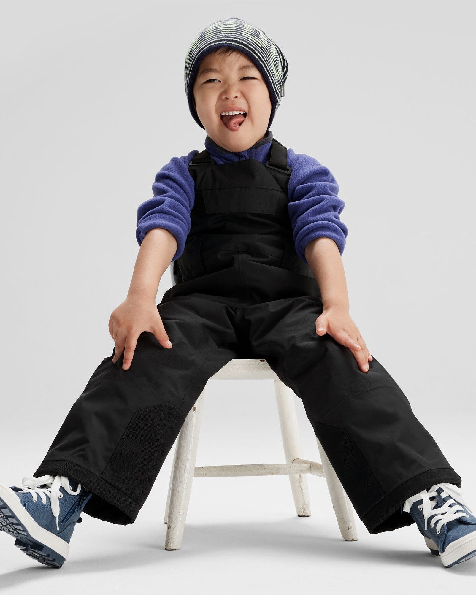 Glowy/Dark Horizon Kids' Poma Beanie - Warm Winter Hat for Boys & Girls - Perfect for Outdoor Play, Skiing & Snow Activities