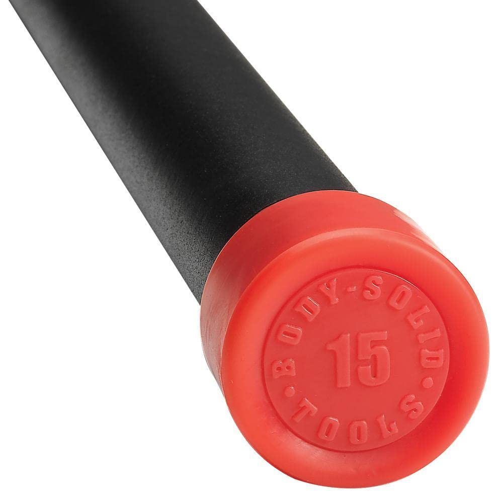 Body-Solid Rubber Padded Weighted Bar for Stretching & Strength Training - Physical Therapy, Body Toning, Aerobics, Yoga & Pilates Equipment - Perfect for Home Gym, Rehabilitation & Fitness Classes