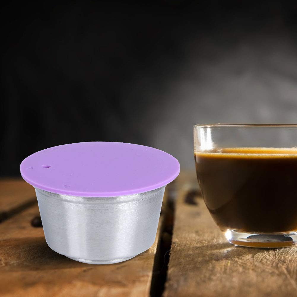 Premium Stainless Steel Reusable Coffee Capsule for Dolce Gusto - Eco-Friendly Refillable Filter Cup, Compatible with Dolce Gusto Coffee Makers (Purple) | Perfect for Home, Office & Travel Use
