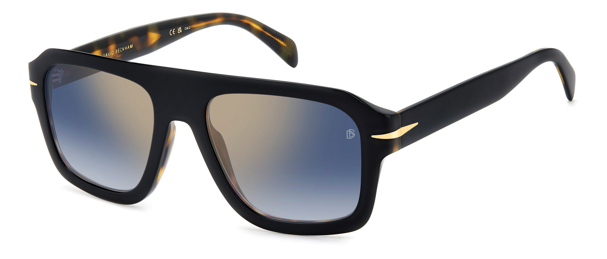 David Beckham DB7127/S Men's Sunglasses - Polarized UV Protection Aviator Style for Driving, Outdoor Sports & Fashion