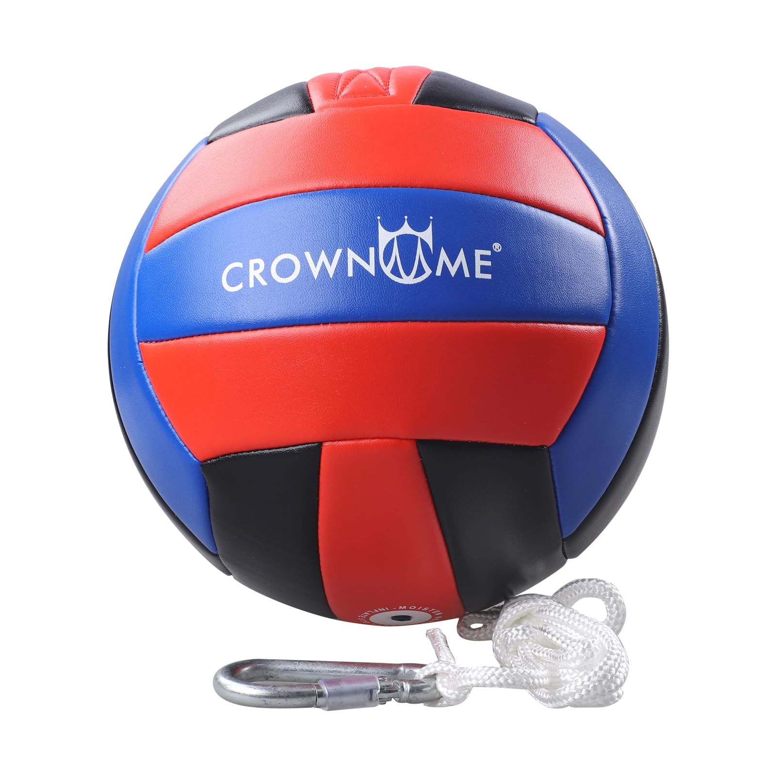 CROWN ME Tetherball Set with Ball, Rope & Carabiner Hoop - Outdoor Games for Kids, Backyard, School, Park & Beach Play