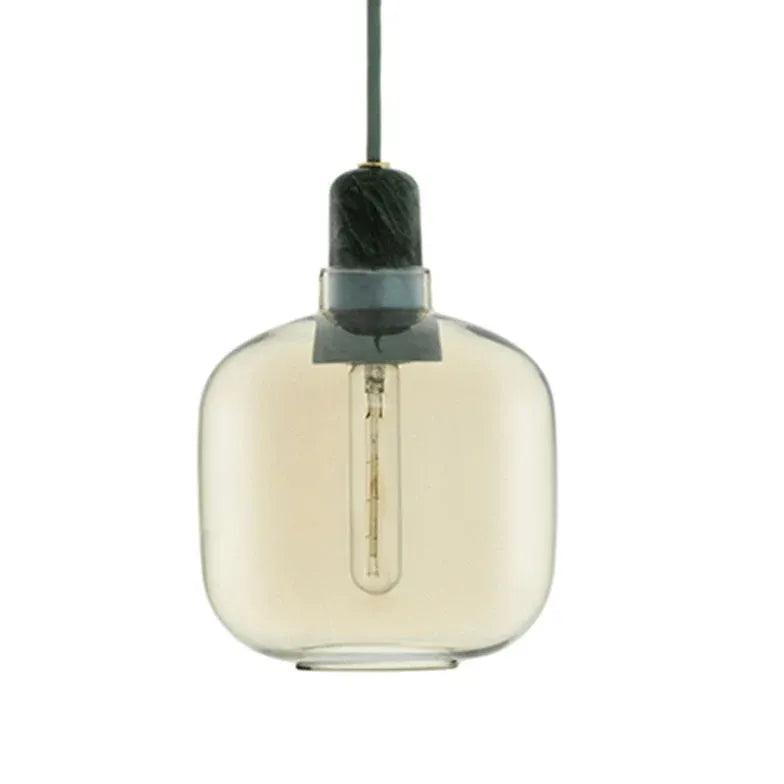 Smoke Grey Transparent Glass Cylindrical Pendant Light Fixture - Modern Industrial Ceiling Lamp for Kitchen Island, Dining Room, and Living Room Decor