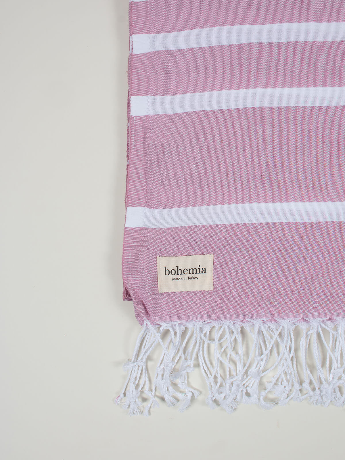 Vintage Pink Ibiza Summer Hammam Towel - Soft Turkish Cotton Beach Towel for Pool, Yoga & Travel