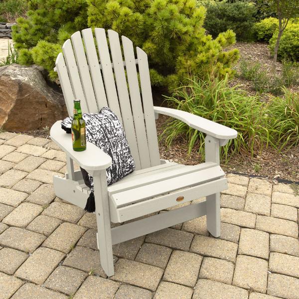 King Hamilton Folding & Reclining Adirondack Outdoor Chair - Patio, Lawn, Garden & Poolside Relaxation - Weather-Resistant Comfort for Backyard, Deck & Camping
