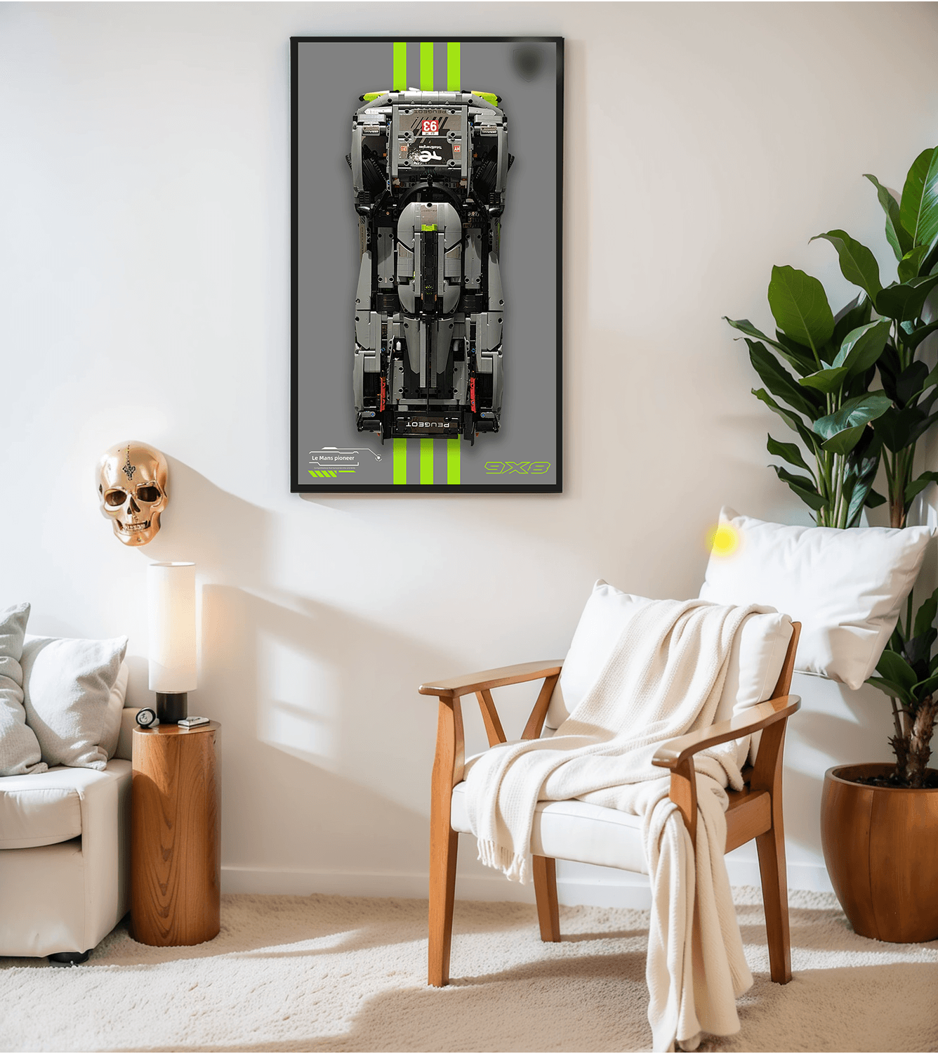 LEGO Technic Super Car Wall Display Frame - Showcase Your Model Car Collection | Perfect for Home, Office & LEGO Enthusiast Decor