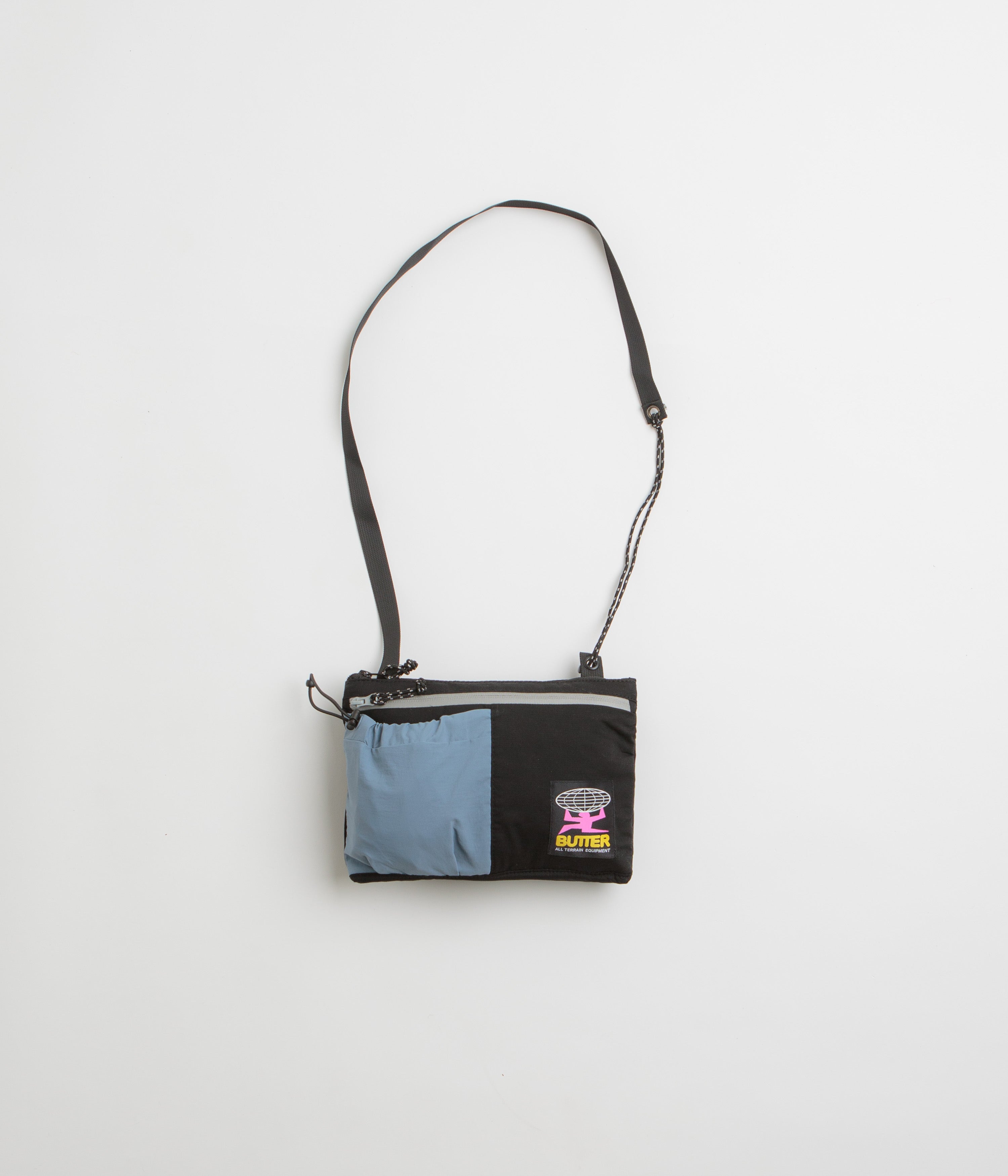 Butter Goods Pace Side Bag - Black & Blue - Stylish Crossbody Bag for Travel, Gym & Everyday Use