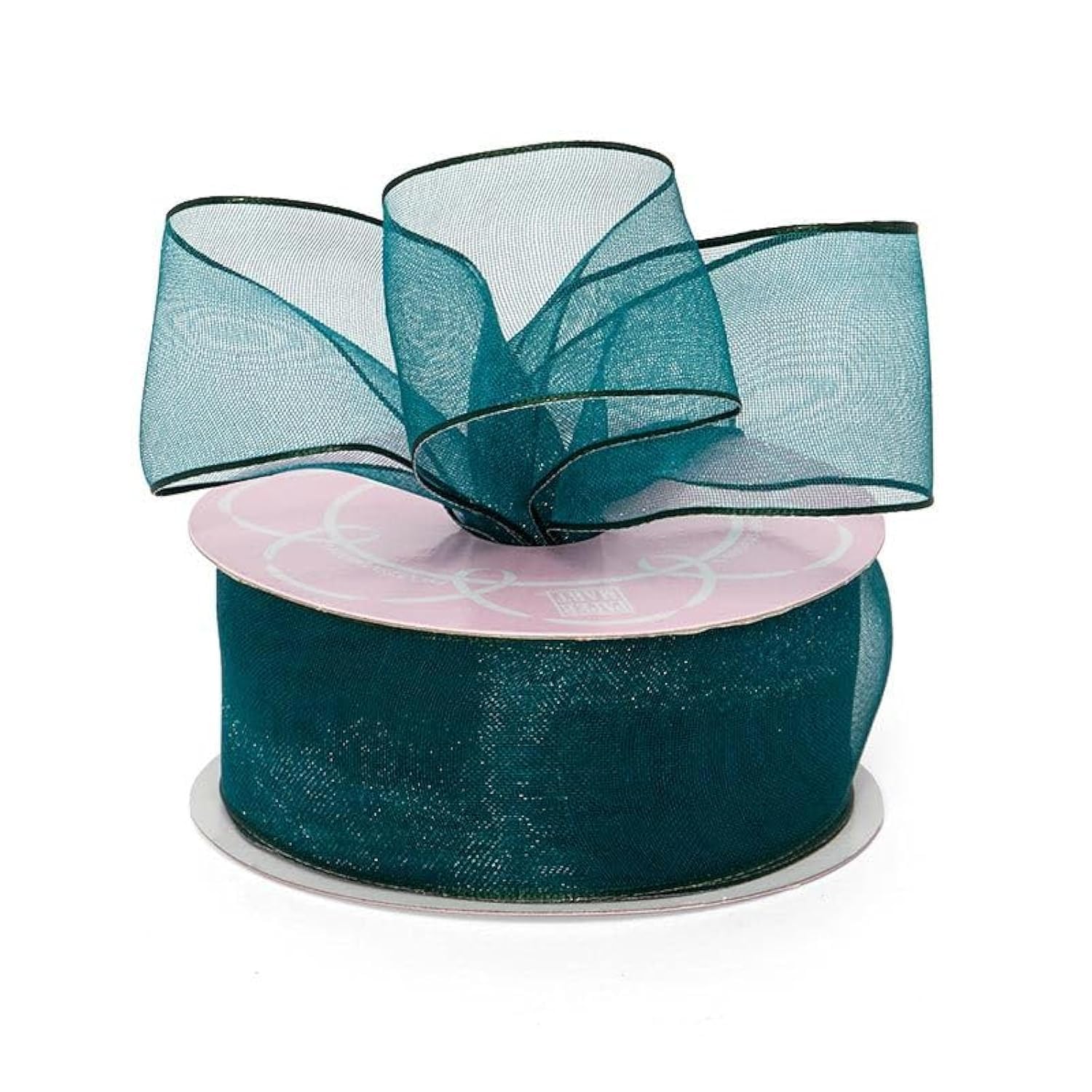 Hunter Sheer Organza Wired Ribbon 1.5 Inch x 25 Yards - Perfect for Gift Wrapping, Wedding Decorations & Craft Projects