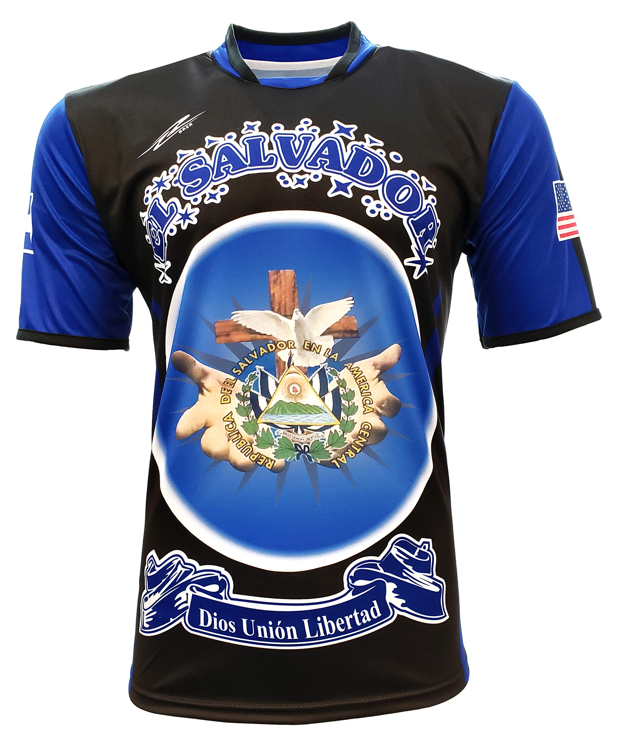 Authentic El Salvador National Team Men's Soccer Jersey - Black & Blue - Official Fan Apparel for Football Matches & Casual Wear