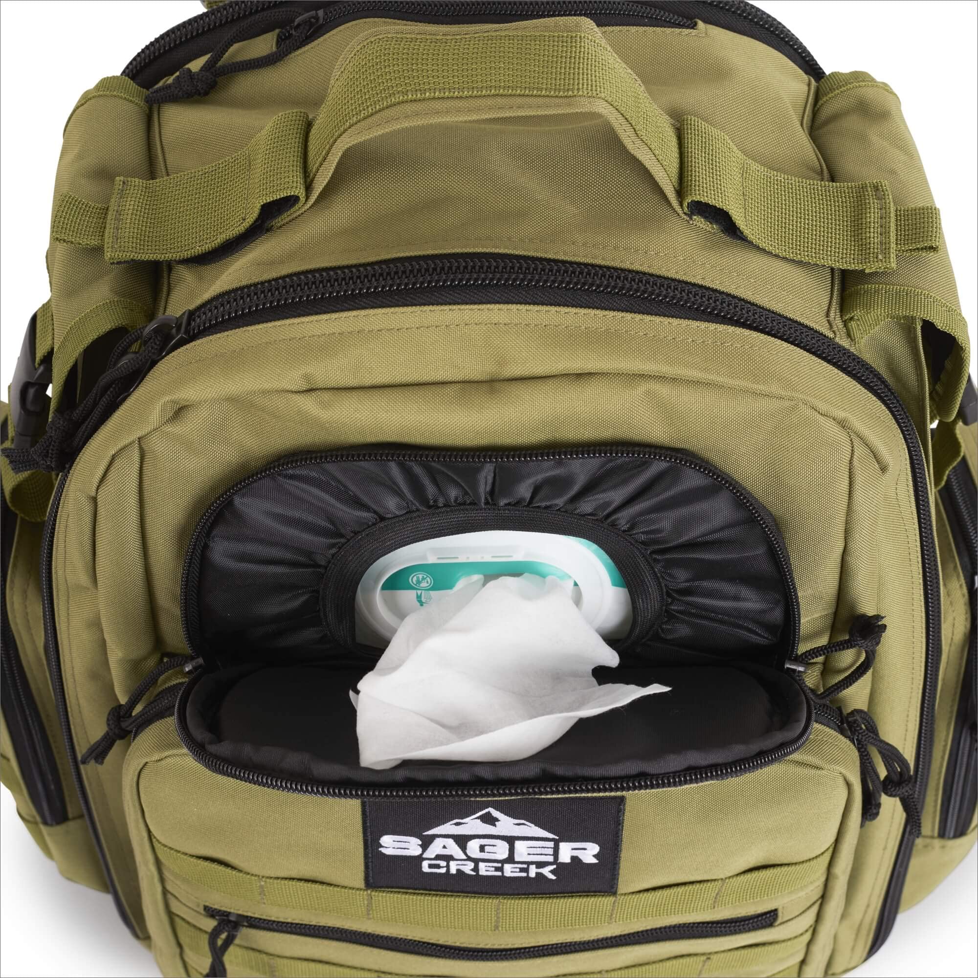 Premium Diaper Backpack for Men - Waterproof Travel Baby Bag with Portable Changing Station & Insulated Bottle Pockets - Perfect for Dads on the Go, Air Travel & Outdoor Adventures (Sager Creek)