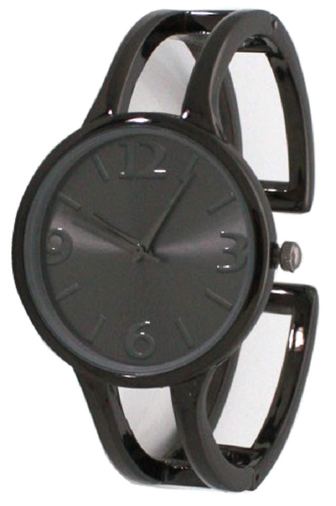 Wholesale Fashion Cuff Watch for Women - Stylish Black Bracelet Watch - Perfect for Casual Wear, Office, and Evening Outfits